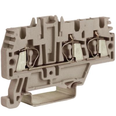 HMM.2/1+2GR(Ex), проходной зажим 2,5 кв.мм серый 1 ввод/2 вывода