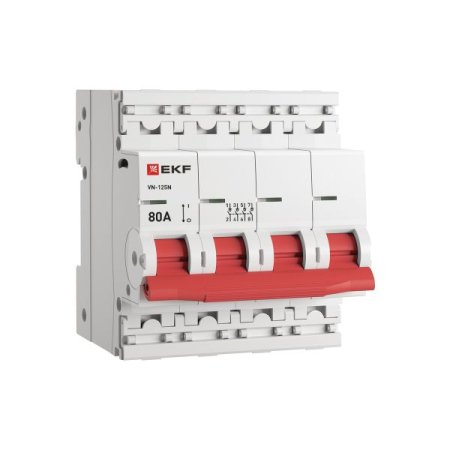 Выключатель нагрузки ВН-125N 4Р 80А PROXIMA EKF
