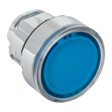 Исполнительный механизм кнопки XB4 синий плоский  возвратный без фиксации, с подсветкой EKF PROxima