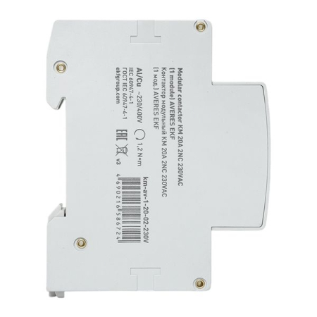 Контактор модульный КМ 20А 2NC 230VAC (1 мод.) AVERES EKF