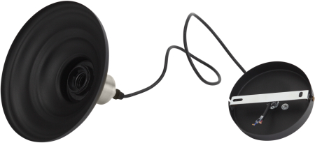 Подвес PL4 BK/BN  ЭРА металл, E27, max 40W, d203 мм, шагрень черный/темный никель