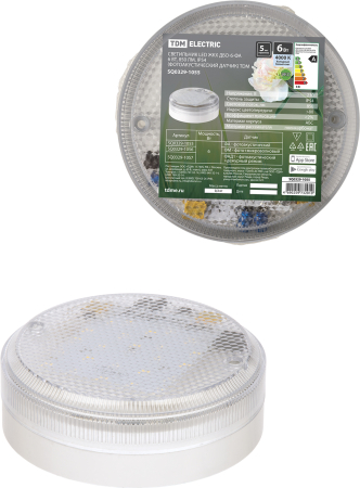 Светильник LED ЖКХ ДБО-6-ФА 6 Вт, 850 лм, IP54 (фотоакустический датчик) TDM