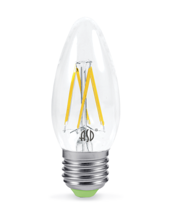Лампа светодиодная LED-СВЕЧА-PREMIUM 5.0Вт 160-260В Е27 3000К 450Лм прозрачная ASD