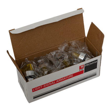 Исполнительный механизм переключателя ХB4 желтый на 2 положения возвратный без фиксации, с подсветкой с короткой ручкой EKF PROxima