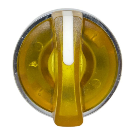 Исполнительный механизм переключателя ХB4 желтый на 2 положения возвратный без фиксации, с подсветкой с короткой ручкой EKF PROxima