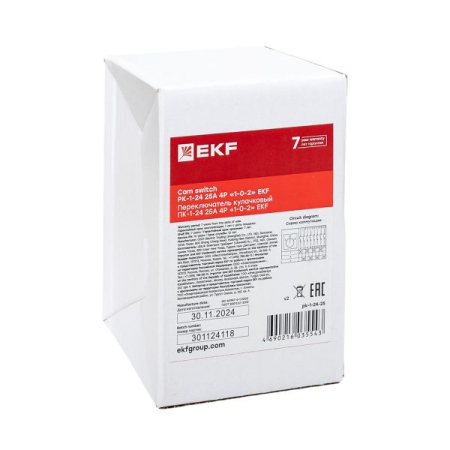 Переключатель кулачковый ПК-1-24 25А 4P "1-0-2" EKF PROxima