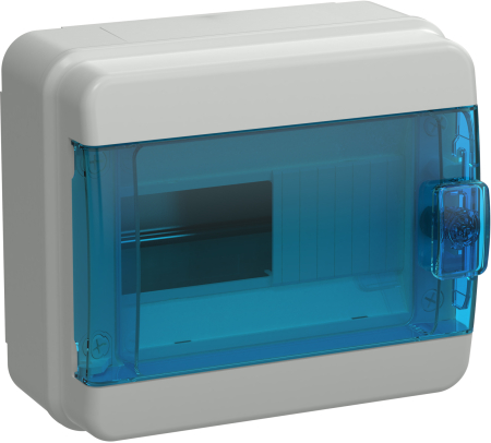 TEKFOR Корпус пласт. КМПн-8 IP65 син. прозр. дверь IEK