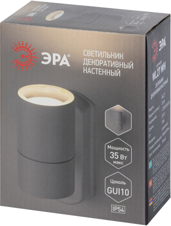 Светильник WL27 WH  ЭРА Декоративная подсветка GU10 MAX35W IP54 белый