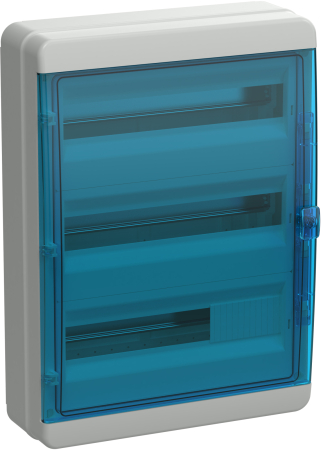 TEKFOR Корпус пласт. КМПн-54 IP65 син. прозр. дверь IEK