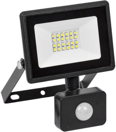 Прожектор СДО 06-30Д светодиодный черный с ДД IP54 6500K IEK