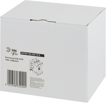 KKT50-150-230-10-E  Контактор КТИ-5150 ЭРА PRO KKT50-150-230-10-E 150А 230В/АС3