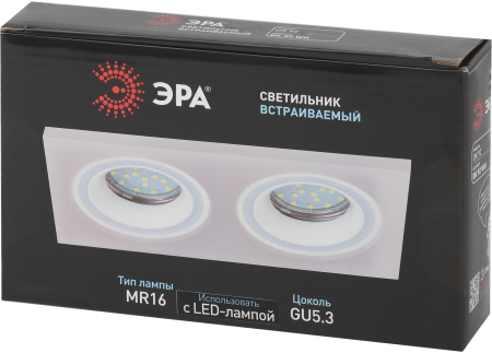 Встраиваемый светильник декоративный ЭРА DK92 WH MR16/GU5.3 белый