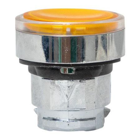 Исполнительный механизм кнопки XB4 желтый плоский возвратный без фиксации, с подсветкой IP65 EKF