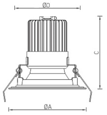 OKKO 18 WH 3000K DALI светильник