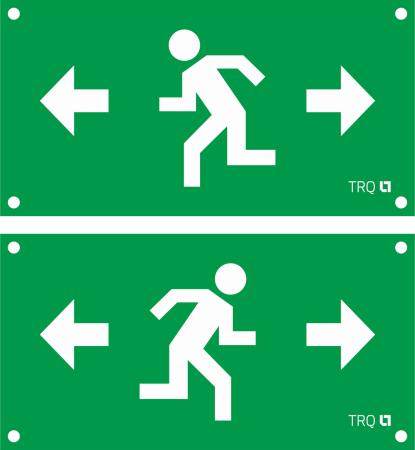 ПЭУ 020 Аварийный выход налево/направо (240х125) РС-M /комплект, 2шт./ MIZAR SP пиктограмма