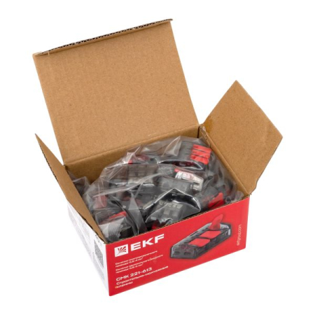 Строительно-монтажная клемма СМК 221-613 с рычагом 3 отверстия 0.5-4.0(6) мм2 EKF PROxima