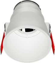 Рамка для модульного светильника "ВАРТОН" FLEX 50 04 круглая встраиваемая утопленная 95х70мм RAL9010