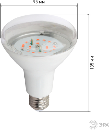 FITO Лампы тип цоколя E27  ЭРА FITO-16W-RB-E27-K