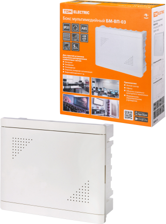 Бокс мультимедийный БМ-ВП-03, 375х325х120, IP31 TDM