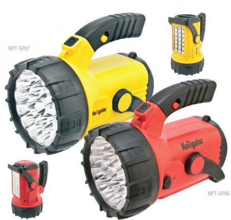 Фонарь Navigator 94 960 NPT-SP06-ACCU Прожект/кемп. 23+18+4LED, аккум.4В, 2Ач.