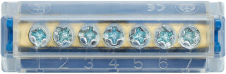 Клеммная колодка соединительная 1р 7х5,3мм. цвет синий