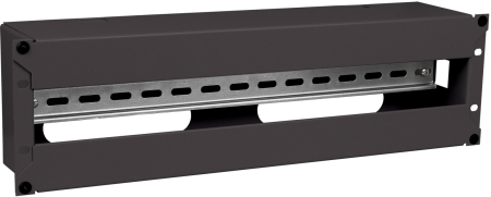 ITK Панель электрораспределительная 3U с DIN-рейкой черная