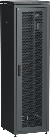 ITK Шкаф сетевой 19" LINEA N 47U 600х600 мм перфорированная передняя дверь черный