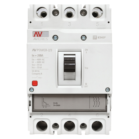 Выключатель автоматический в литом корпусе AV-POWER-2/3 200А 35кА TR EKF