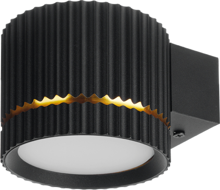 Настенный светильник WOLTA WSL-GX53/W18BG NIMB под лампу GX53 Чёрный/золото D85x70