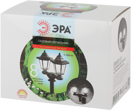 ERASV01-01 ЭРА ЭРА Садовый светильник на солнечной батарее, пластик, черный, 150 см