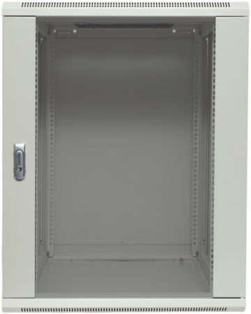 Шкаф настенный 19" TERACOM PRO 12U 600х450 мм дверь стеклянная с замком-ручкой серый