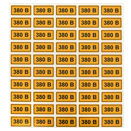Наклейка "380В" (20х40мм.) EKF PROxima