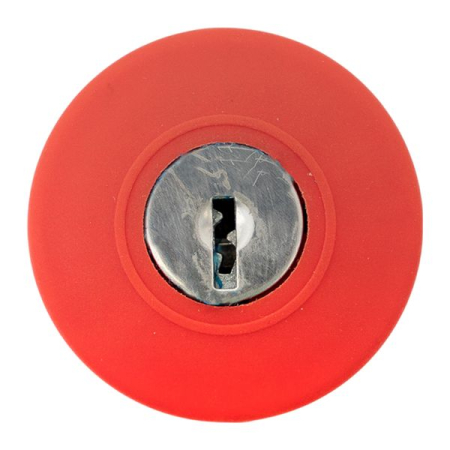Исполнительный механизм кнопки XB4 "Грибок" красный поворотный с фиксацией с замком IP65 EKF