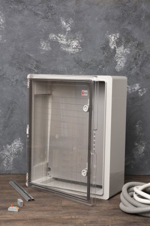 Щит пластиковый с монтажной платой прозр. дверь 500х400х180 мм IP65 EKF PROxima