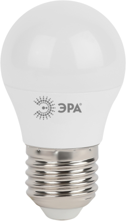 Лампа светодиодная Эра LED P45-7W-827-E27 (диод, шар, 7Вт, тепл, E27)
