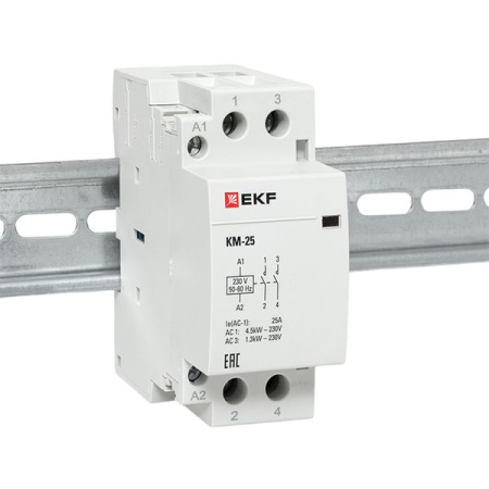 Контактор модульный КМ 25А 2NО (2 мод.) EKF PROxima