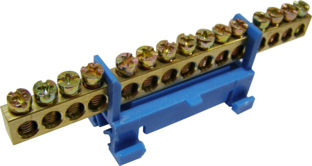 Шина PE "земля" на DIN-изол тип "Стойка" ШНИ-6х9-8-С-Ж IEK