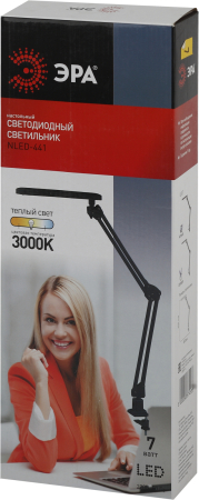 ЭРА наст.светильник NLED-441-7W-S серебро