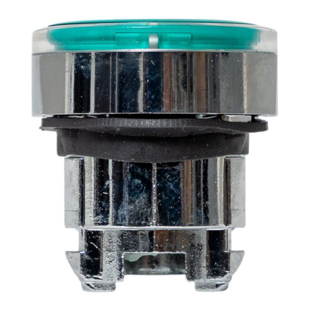 Исполнительный механизм кнопки XB4 зеленый плоский возвратный без фиксации, с подсветкой IP65 EKF