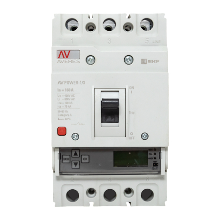 Автоматический выключатель AV POWER-1/3 160А 100kA ETU6.0 EKF AVERES