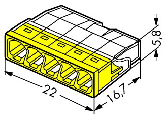 Компактная клемма 5 проводная 2273-205 (WAGO)