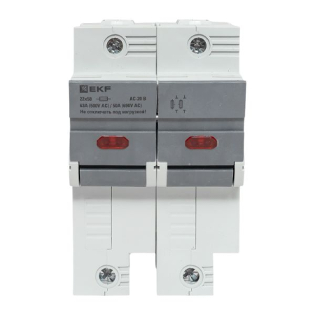 Предохранитель-разъединитель DF 22х58 2Р (тип ПВЦ)  EKF