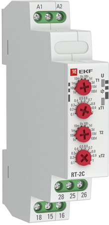 Реле времени (2 регулир. порога времени 2 исп. конт.) RT-2C EKF PROxima