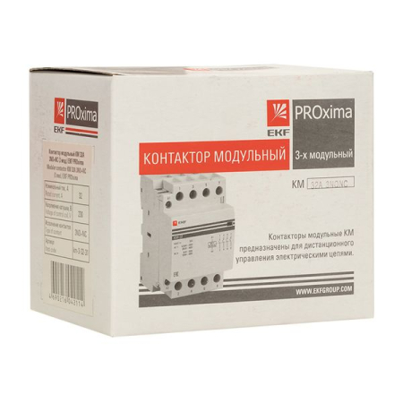 Контактор модульный КМ 32А 3NО+NC (3 мод.) EKF PROxima