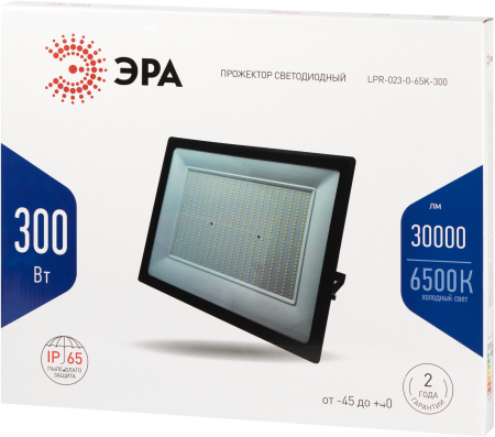 Прожектор светодиодный уличный ЭРА LPR-023-0-65K-300 300Вт 6500К 24000Лм 529х415х55