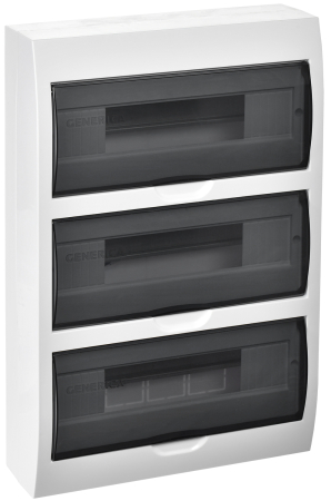 Корпус пластиковый ЩРН-П-36 черн. прозр. дверь IP41 GENERICA