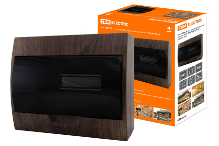 Бокс ЩРН-П-12 модулей навесной пластик IP40 "Эко" (бук) TDM