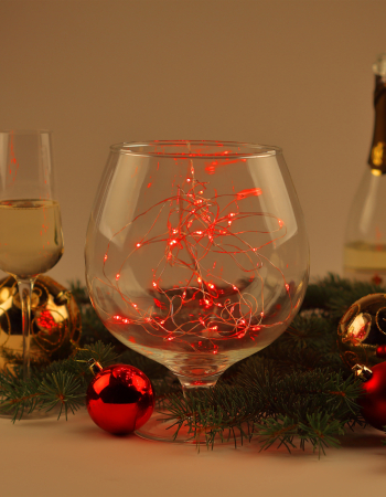 ENIN -5NR ЭРА Гирлянда LED Нить 5 м красный свет, АА (100/2500)