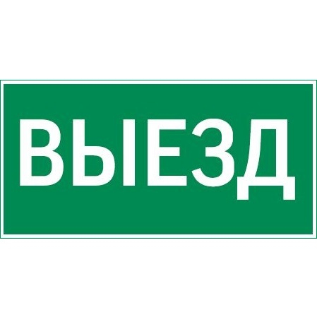 пиктограмма "ВЫЕЗД" 300х150мм для аварийно-эвакуационного светильника Vision/IP65 Basic/Resist