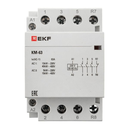 Контактор модульный КМ 63А 3NО+NC (3 мод.) EKF PROxima
